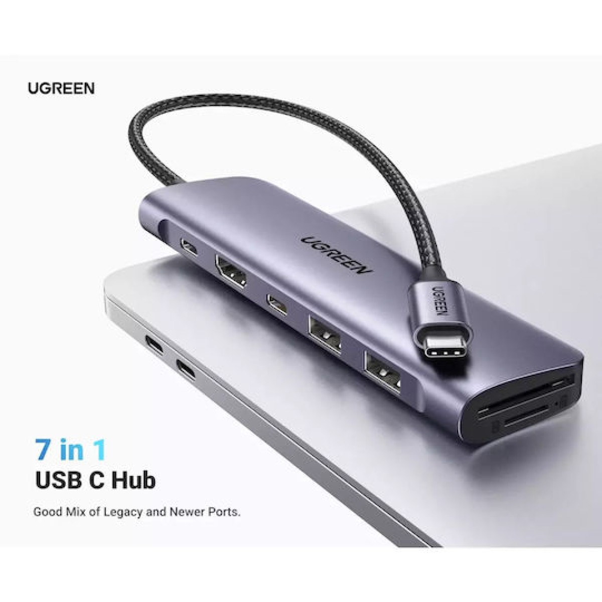Ugreen CM195 USB-C Docking Station με HDMI 4K PD Γκρι