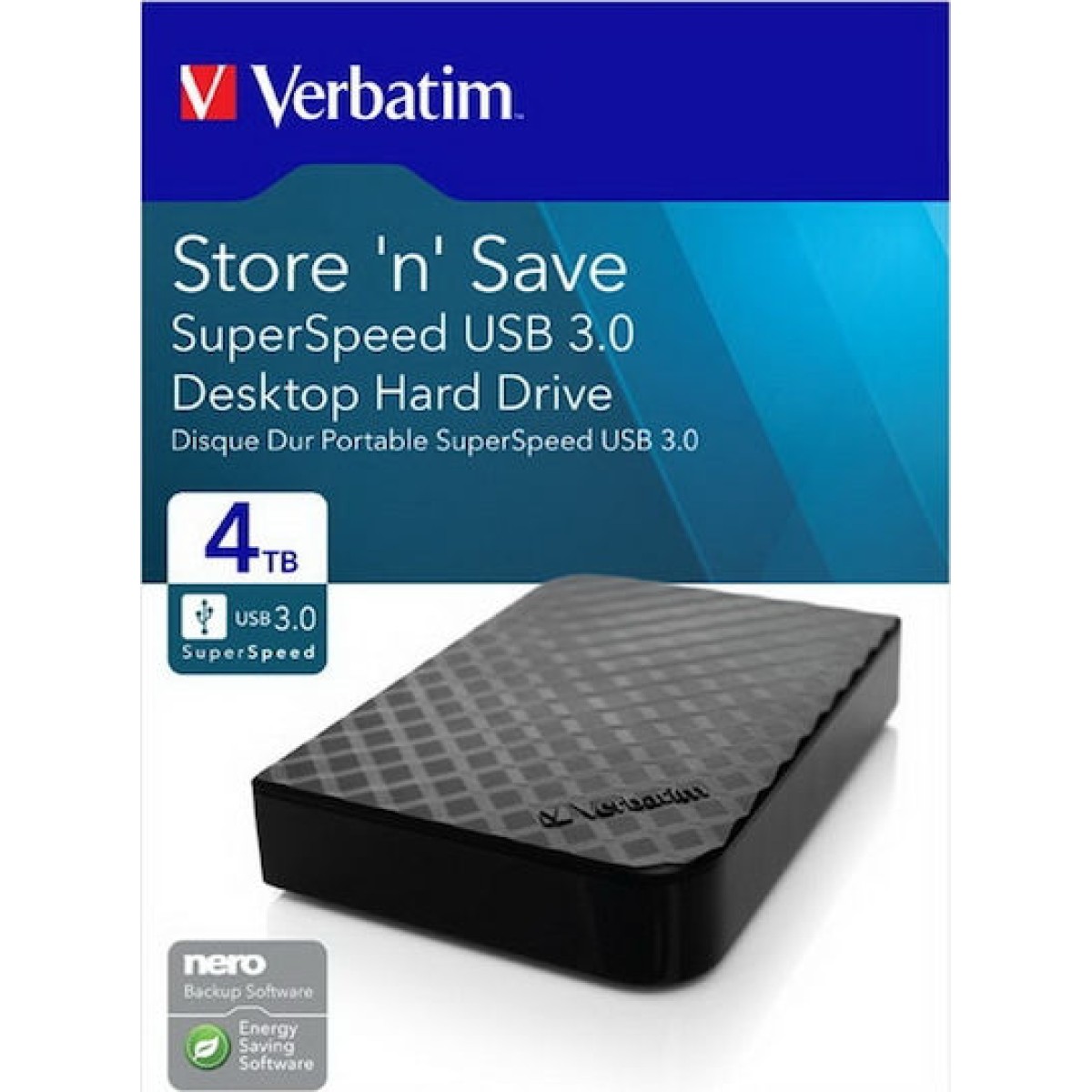 Verbatim Store 'n' Save USB 3.0 Εξωτερικός HDD 4TB 3.5