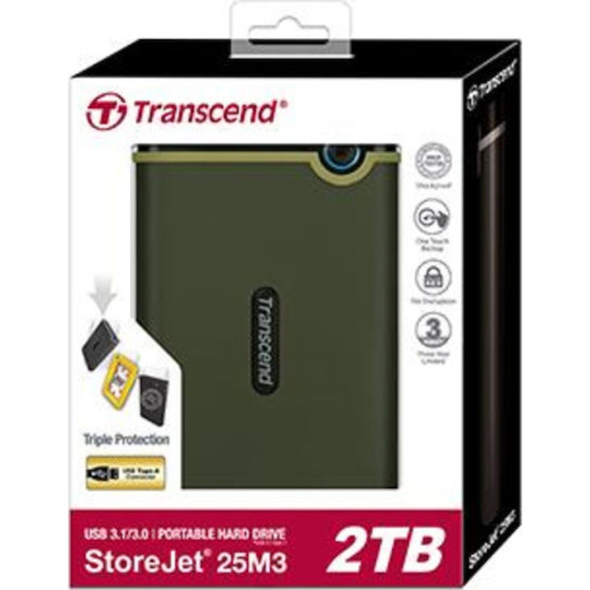 Transcend StoreJet 25M3 USB 3.0 Εξωτερικός HDD 2TB 2.5