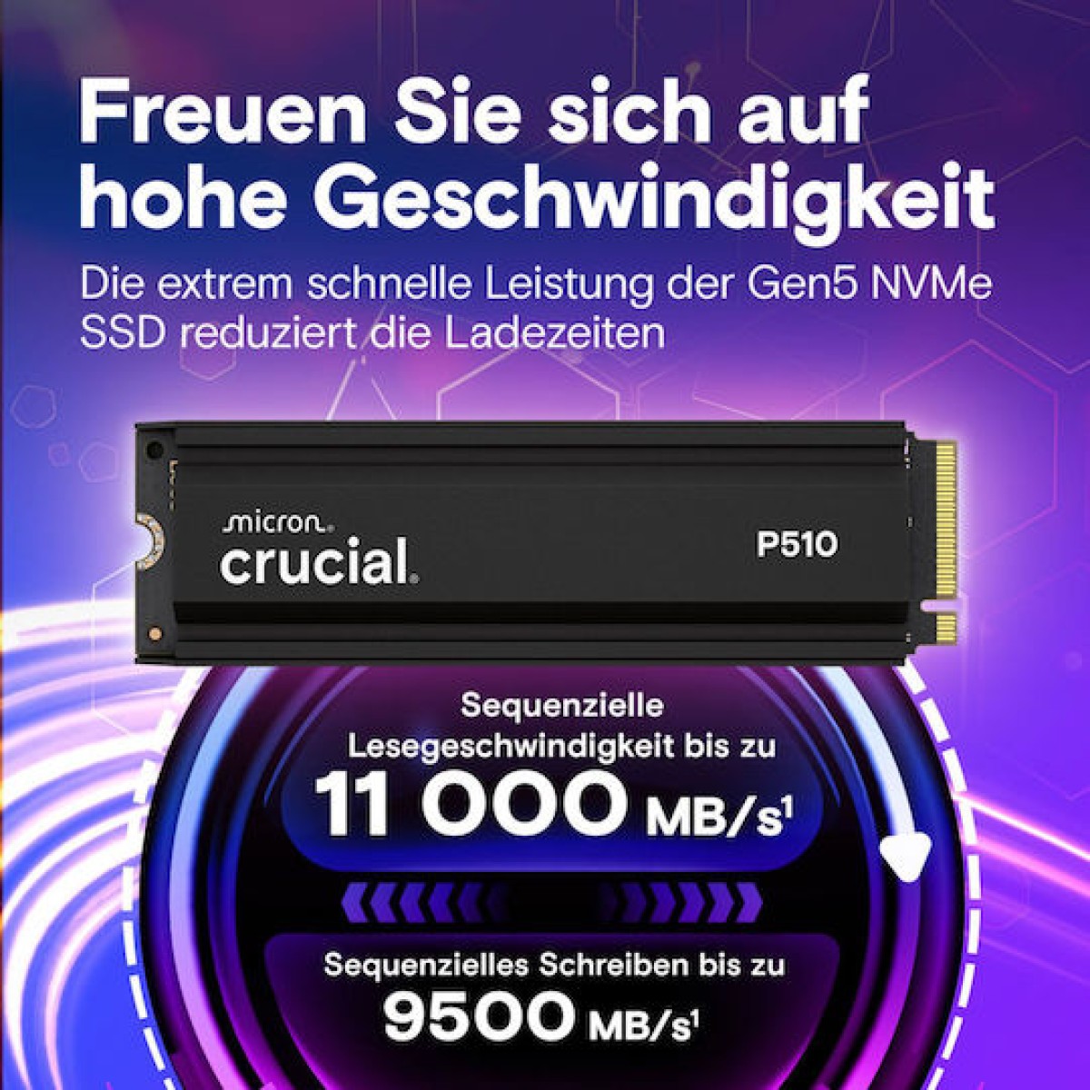 Crucial P510 SSD 2TB M.2 NVMe PCI Express 5.0