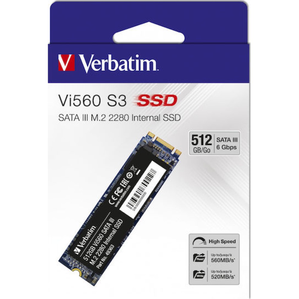 Verbatim Vi560 S3 SSD 512GB M.2 SATA III