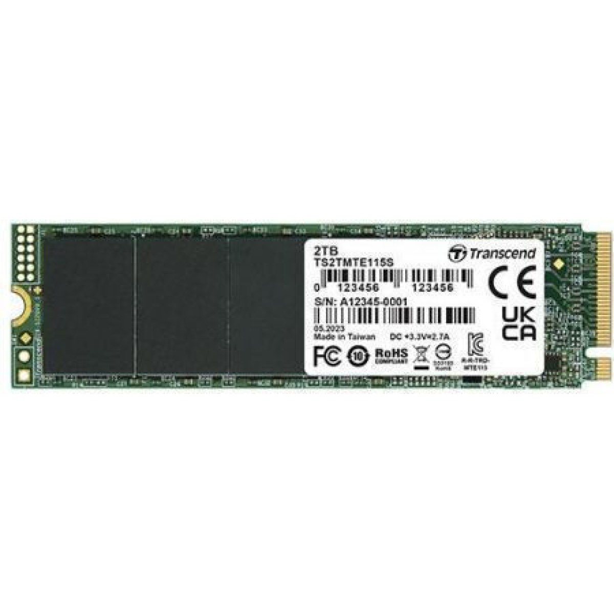 Transcend 115S SSD 2TB M.2 NVMe PCI Express 3.0