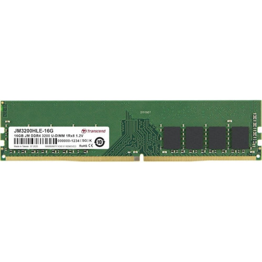 Transcend DDR4 με Module 1x16GB και Ταχύτητα 3200 για Desktop
