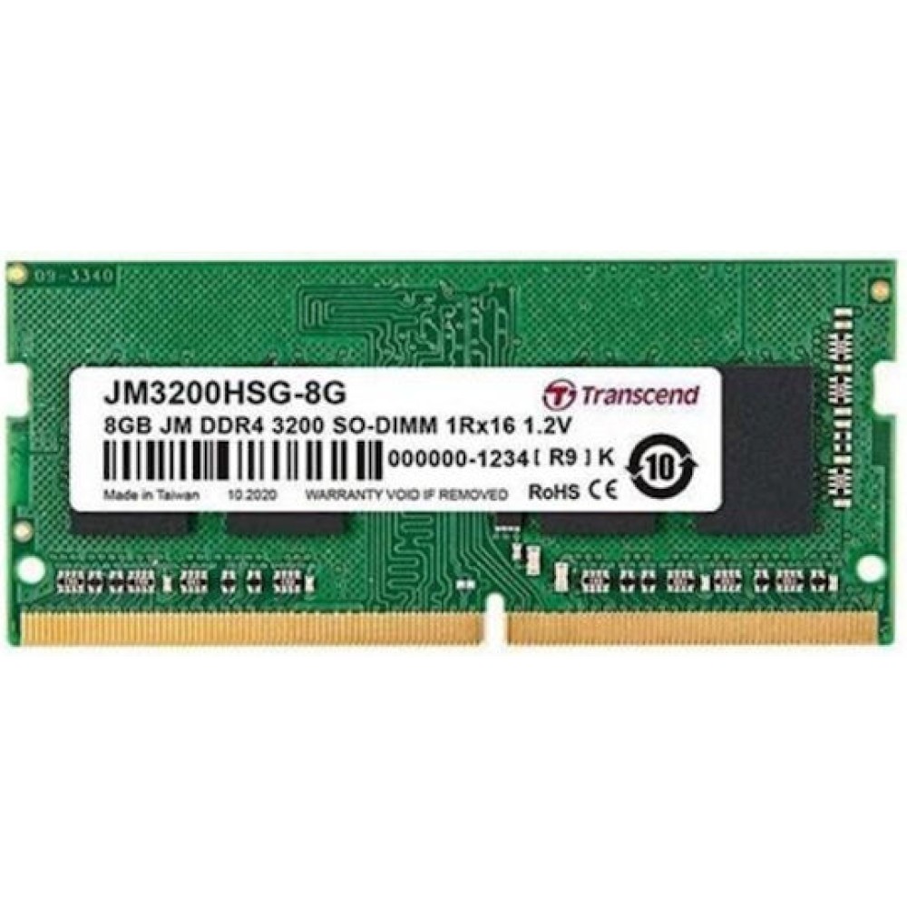 Transcend DDR4 με Module 1x8GB και Ταχύτητα 3200 για Laptop