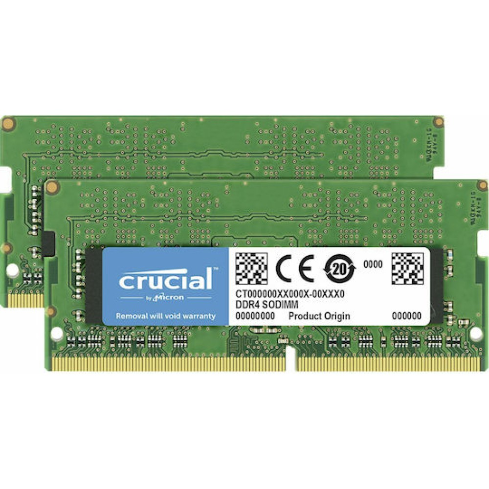 Crucial DDR4 64GB RAM με 2x32GB Modules και Ταχύτητα 3200 για Laptop