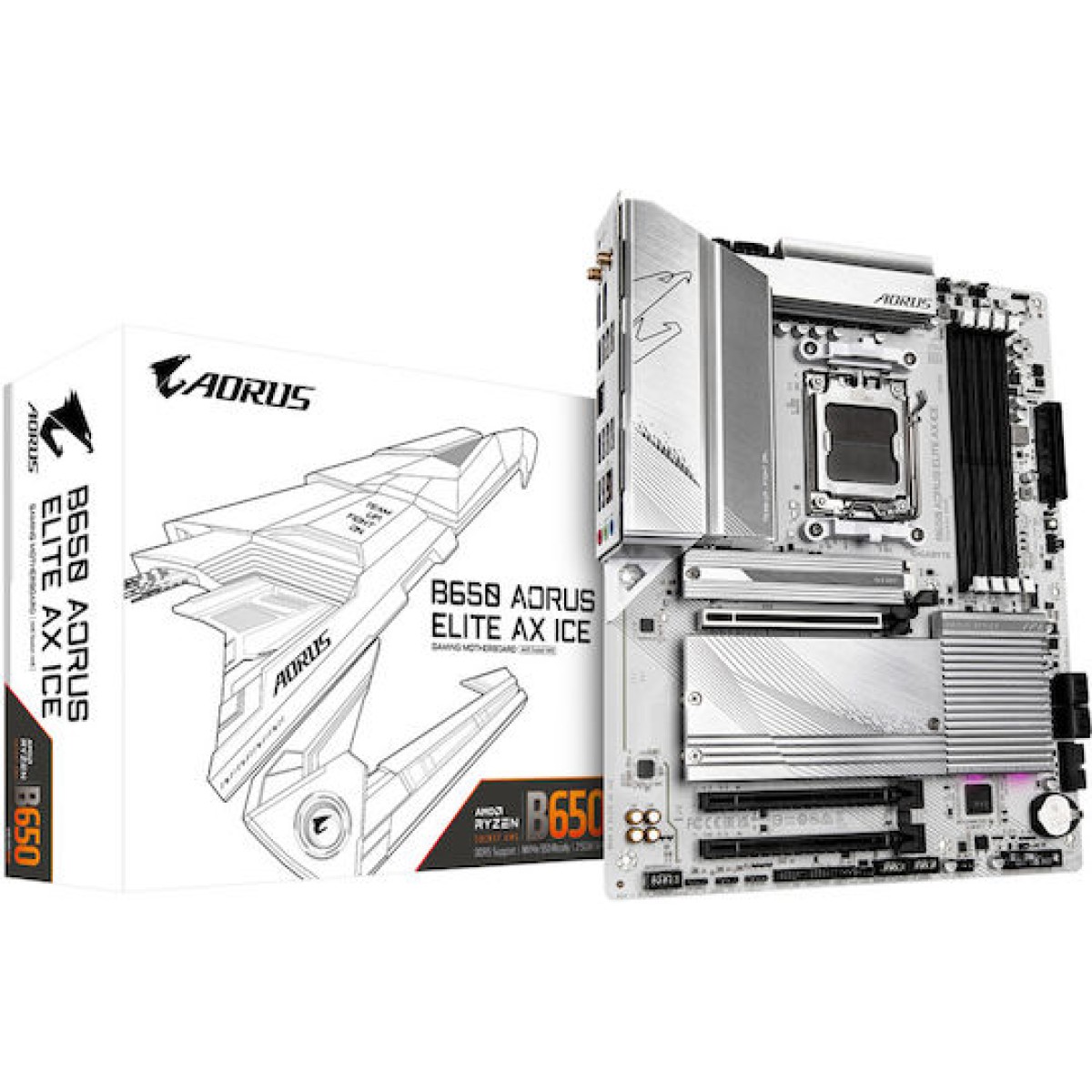 Gigabyte B650 Aorus Elite AX ICE Wi-Fi Motherboard ATX με AMD AM5 Socket