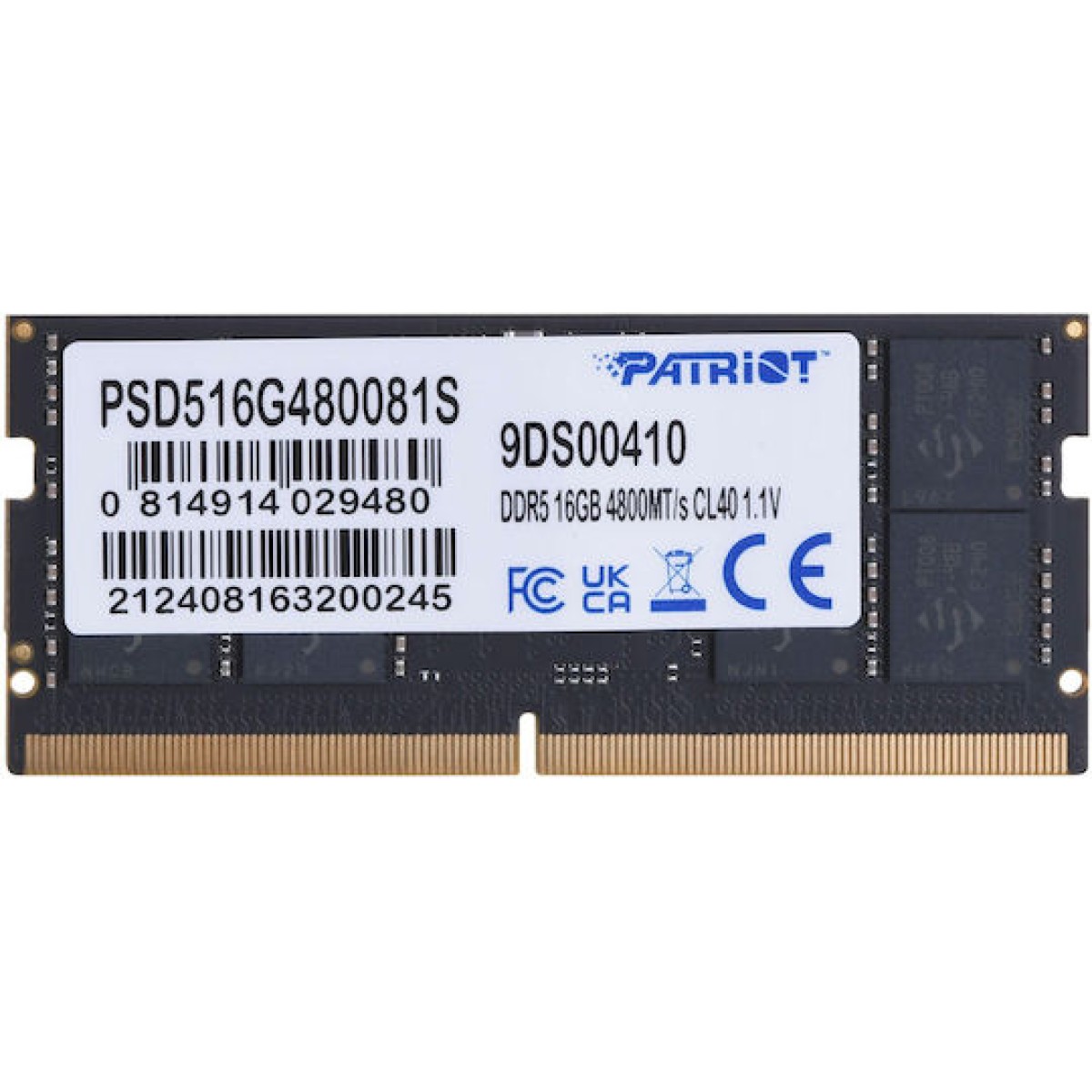 Patriot Signature DDR5 με Module 1x16GB και Ταχύτητα 4800 για Laptop