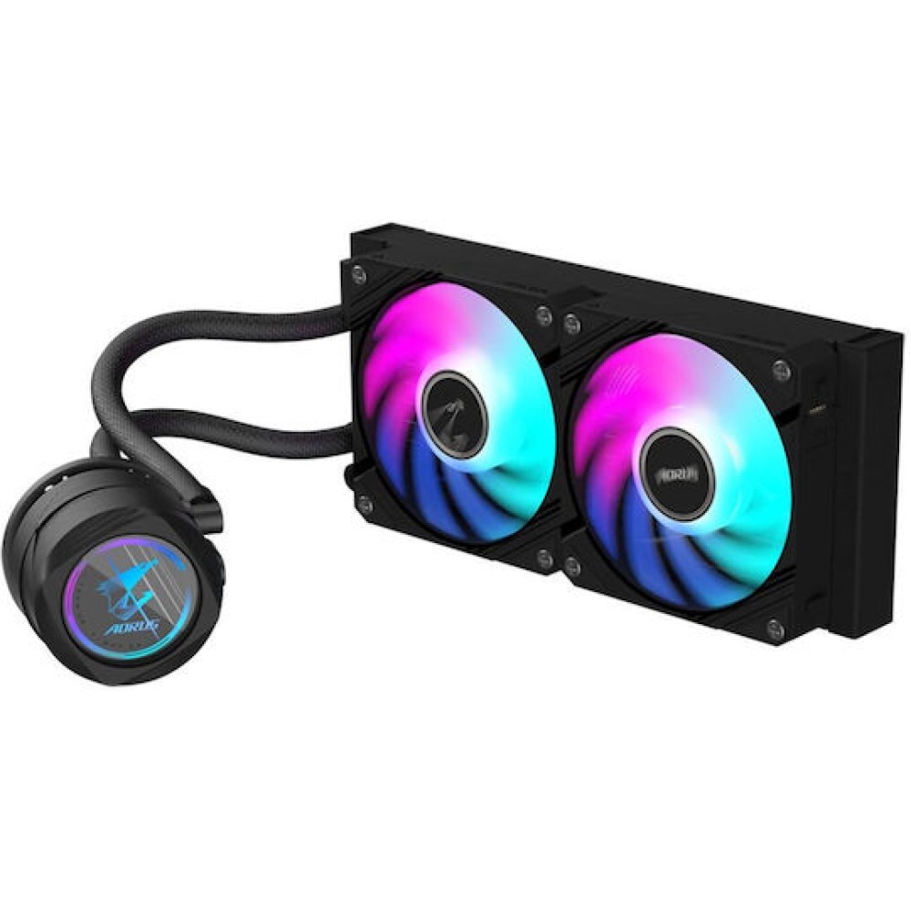 Gigabyte AORUS Waterforce II 240 Υδρόψυξη Επεξεργαστή Διπλού Ανεμιστήρα 120mm για Socket AM4/AM5/1700/1200 με ARGB Φωτισμό
