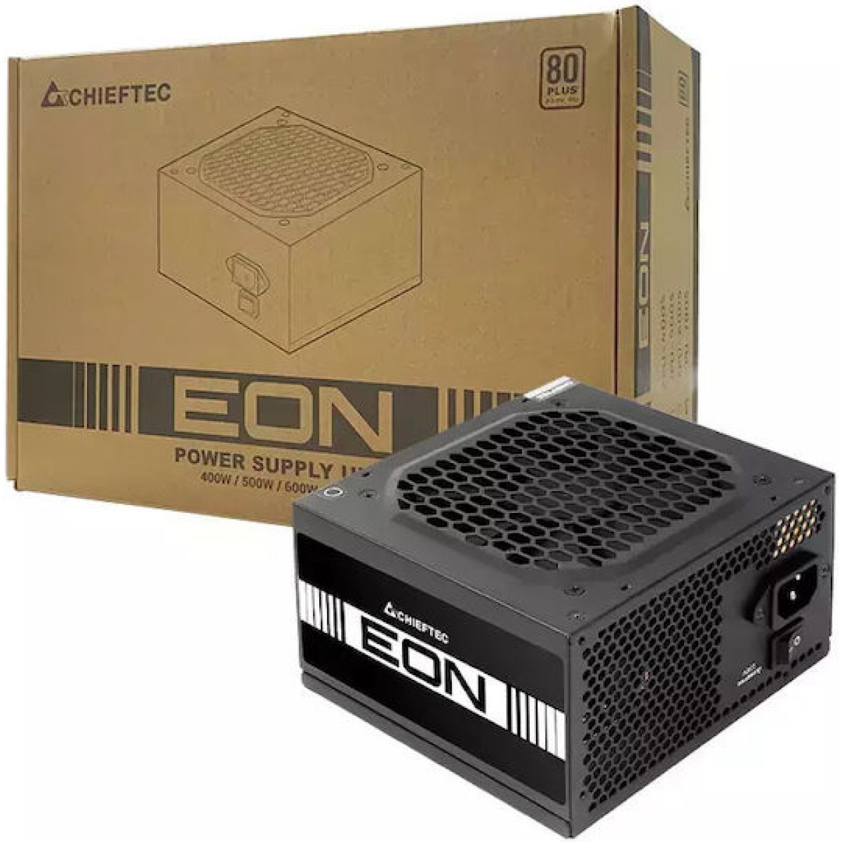 Chieftec EON 400W Μαύρο Τροφοδοτικό Υπολογιστή Full Wired 80 Plus Standard