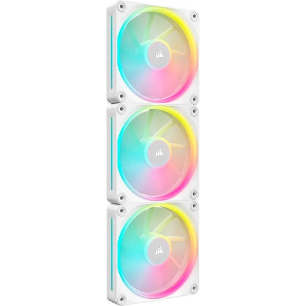Corsair iCue Link LX120 Case Fan με RGB Φωτισμό και Σύνδεση 4-Pin PWM 3τμχ Λευκό