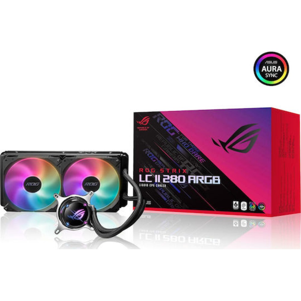 Asus ROG STRIX LC II 280 ARGB Υδρόψυξη Επεξεργαστή Διπλού Ανεμιστήρα 140mm για Socket AM4/1200/115x