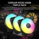Corsair RS120 Case Fan με ARGB Φωτισμό και Σύνδεση 4-Pin PWM 3τμχ