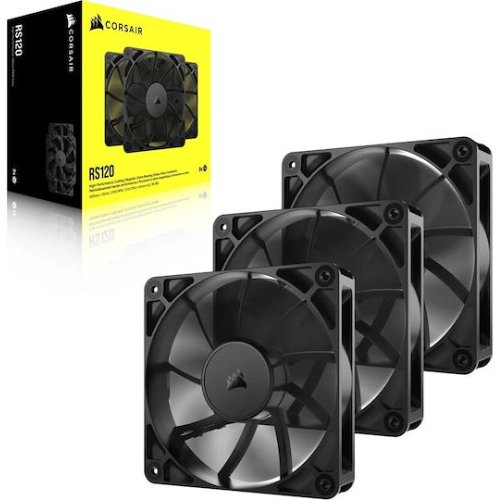 Corsair RS120 Case Fan με Σύνδεση 4-Pin PWM 3τμχ