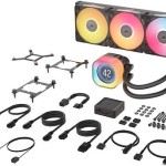 Corsair iCUE LINK TITAN 360 RX LCD Υδρόψυξη Επεξεργαστή Τριπλού Ανεμιστήρα 120mm για Socket AM4/AM5/1700 με RGB Φωτισμό