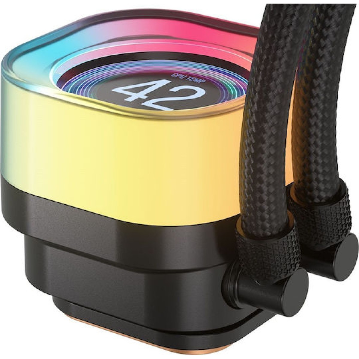 Corsair iCUE LINK TITAN 360 RX LCD Υδρόψυξη Επεξεργαστή Τριπλού Ανεμιστήρα 120mm για Socket AM4/AM5/1700 με RGB Φωτισμό