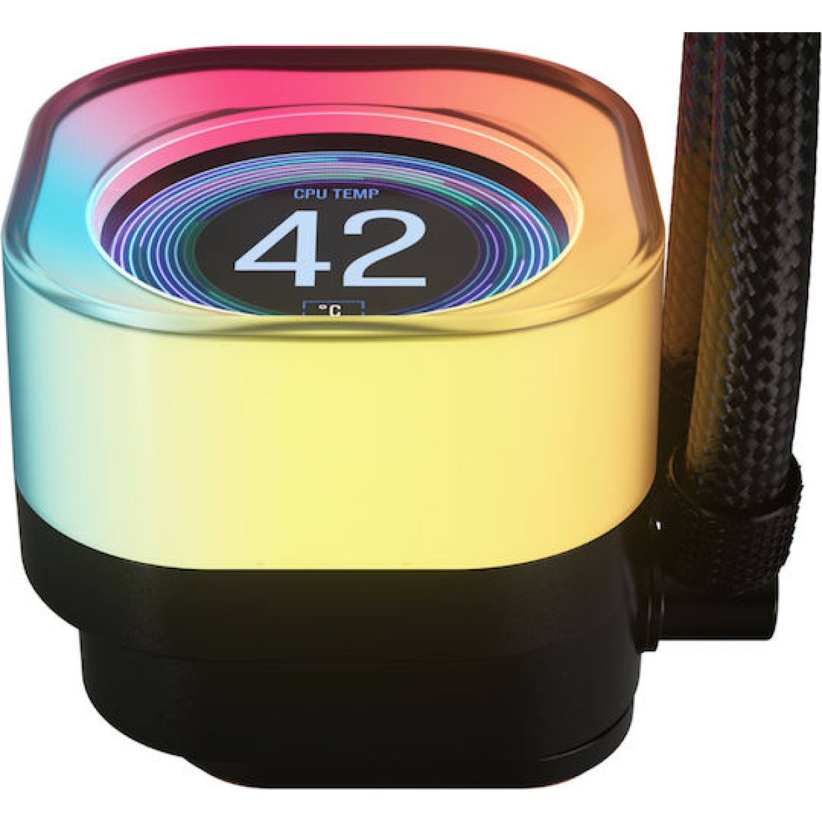 Corsair iCUE LINK TITAN 360 RX LCD Υδρόψυξη Επεξεργαστή Τριπλού Ανεμιστήρα 120mm για Socket AM4/AM5/1700 με RGB Φωτισμό