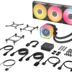 Corsair iCUE LINK TITAN 360 RX LCD Υδρόψυξη Επεξεργαστή Τριπλού Ανεμιστήρα 120mm για Socket AM4/AM5/1700 με RGB Φωτισμό