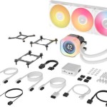 Corsair ICUE Link Titan RX Υδρόψυξη Επεξεργαστή Τριπλού Ανεμιστήρα 120mm για Socket AM4/AM5/1700 με RGB Φωτισμό Λευκή