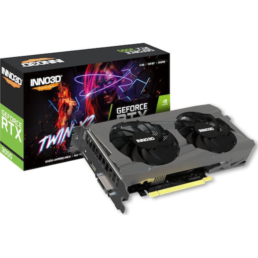 Inno 3D GeForce RTX 3050 6GB GDDR6 Twin X2 V2 Κάρτα Γραφικών