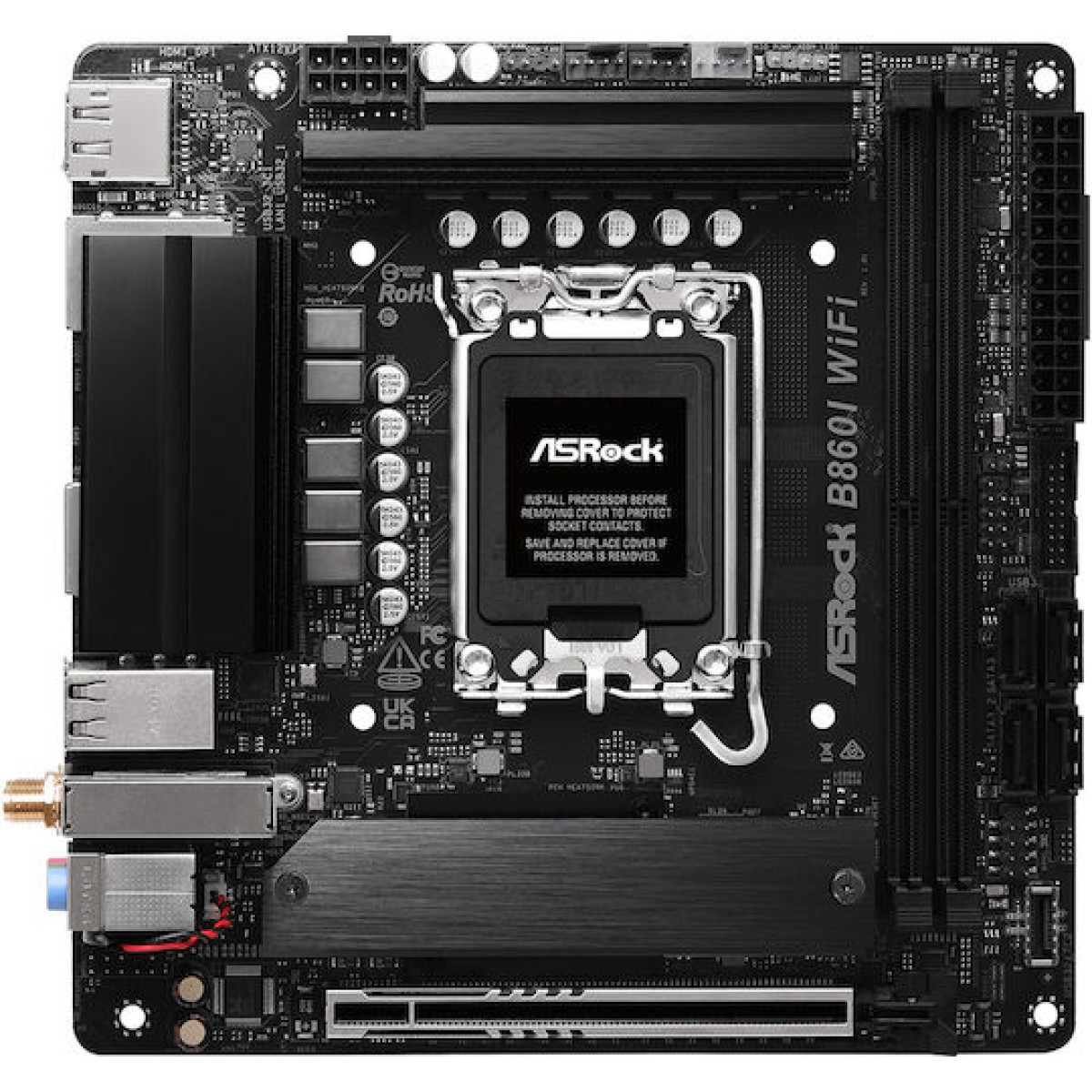 ASRock B860I WiFi Motherboard Mini ITX με Intel 1851 Socket 90-MXBQQ0-A0UAYZ