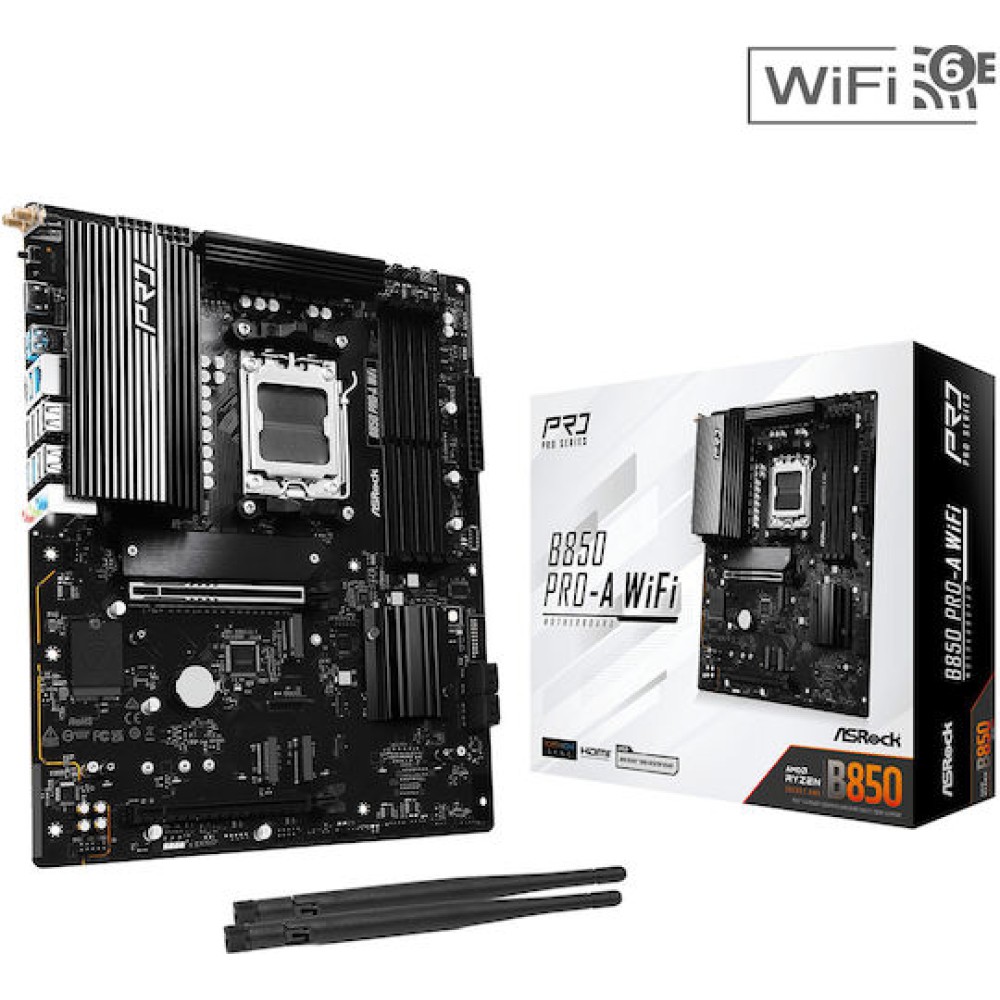 ASRock B850 Pro-A WiFi Motherboard ATX με AMD AM5 Socket 90-MXBQN-A0UAYZ