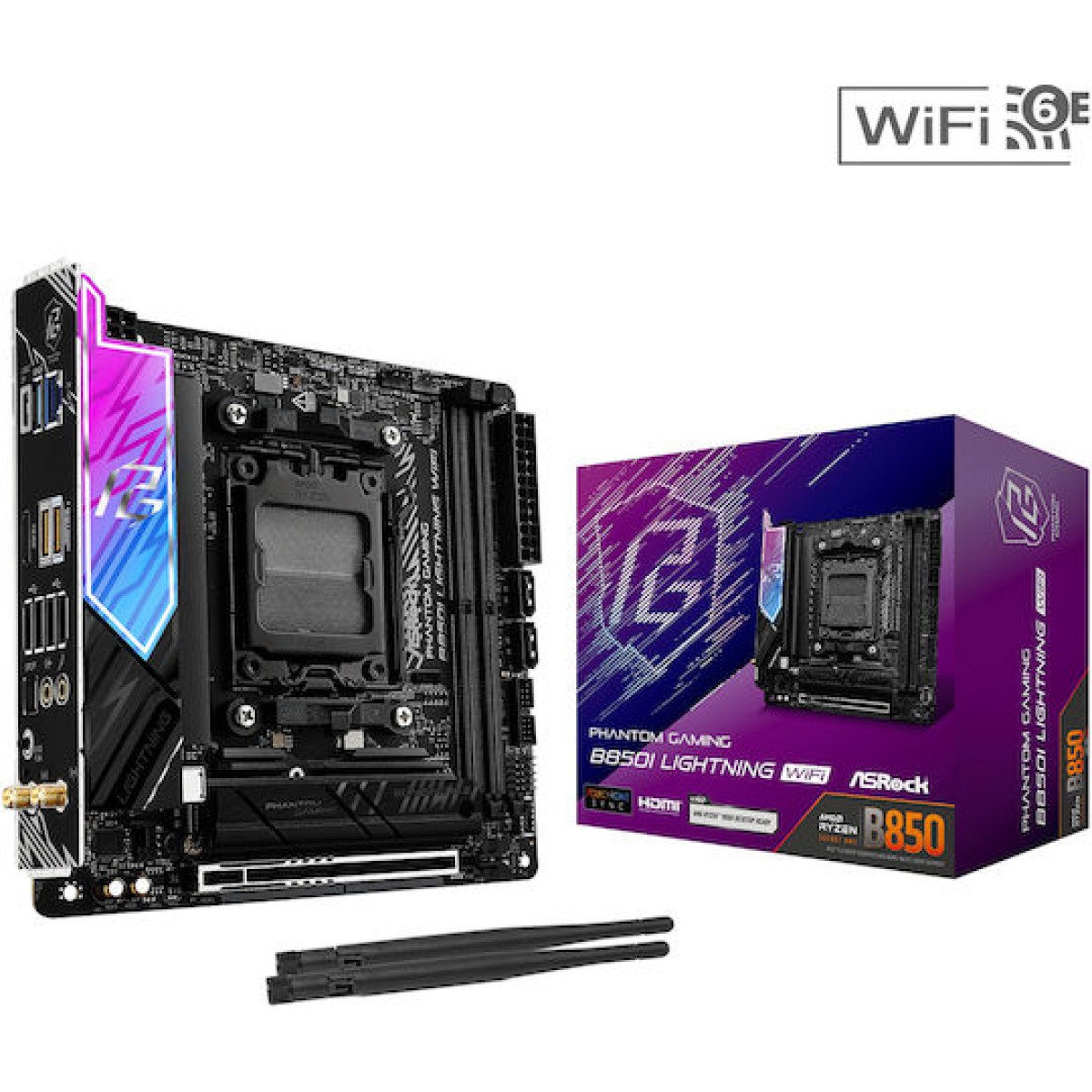 ASRock B850I Lightning WiFi Motherboard Mini ITX με AMD AM5 Socket
