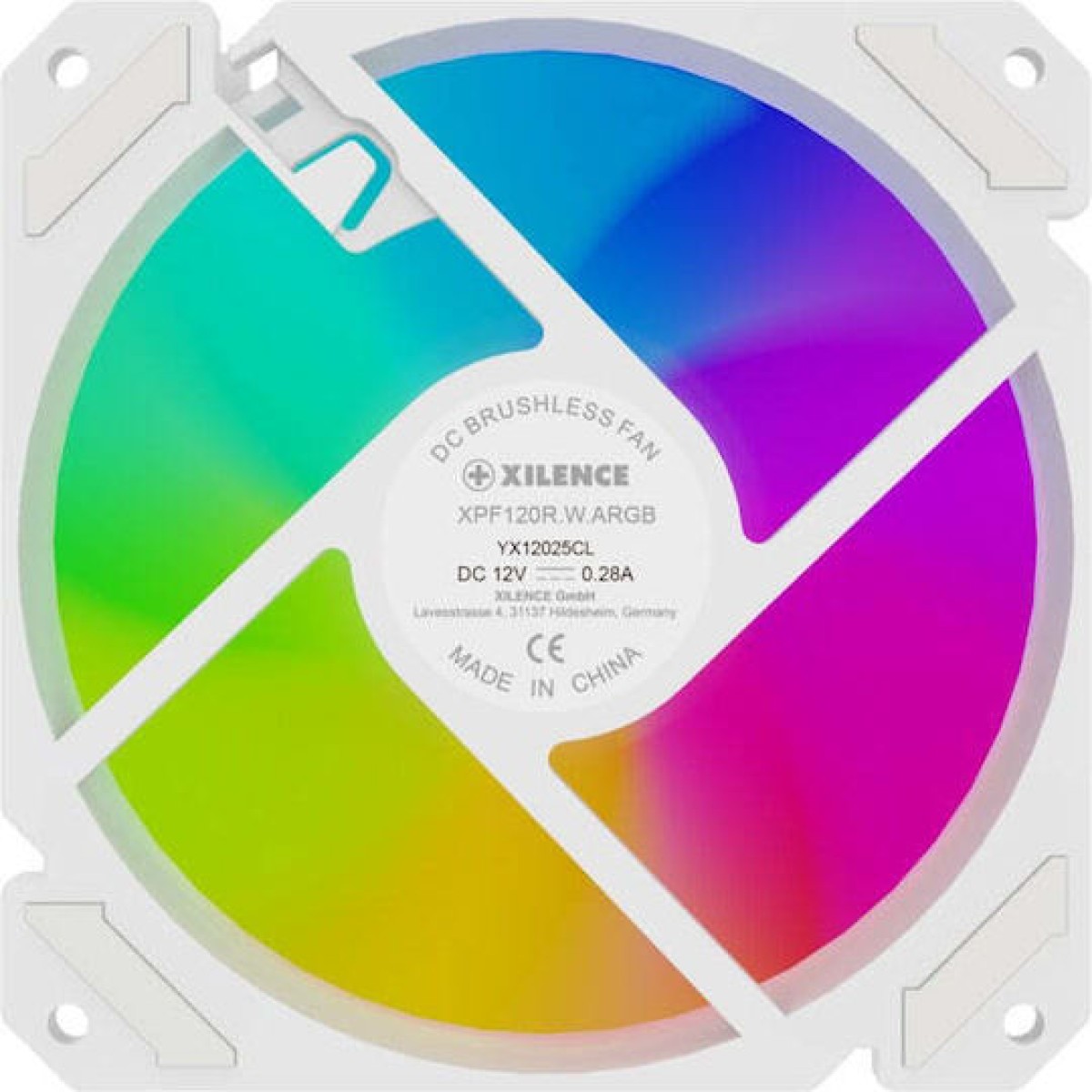 Xilence XF066 Case Fan 120mm με ARGB Φωτισμό και Σύνδεση 4-Pin PWM Λευκό