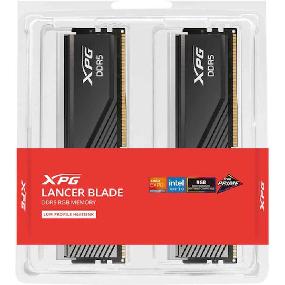 Adata Lancer Blade RGB DDR5 32GB RAM με 2x16GB Modules και Ταχύτητα 6000 για Desktop