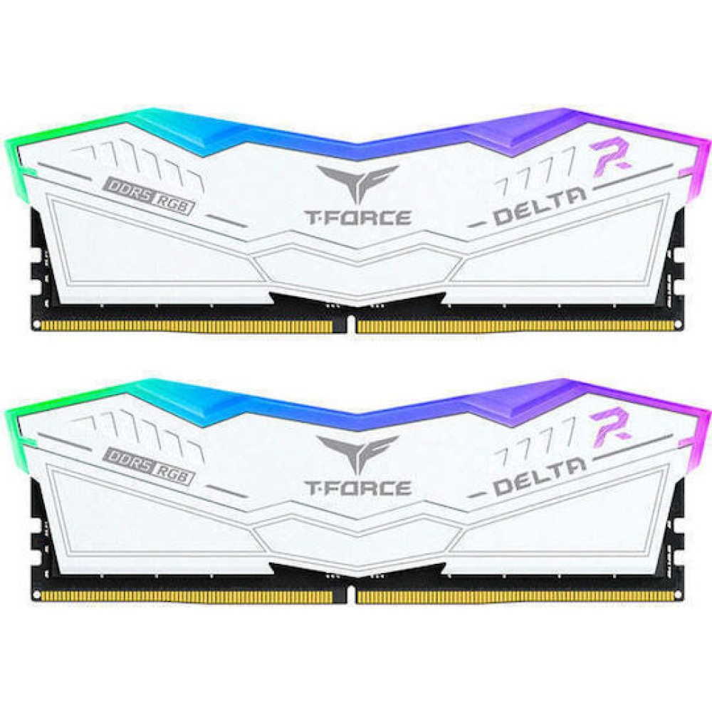 TeamGroup T-Force Delta RGB DDR5 32GB RAM με 2x16GB Modules και Ταχύτητα 6000 για Desktop