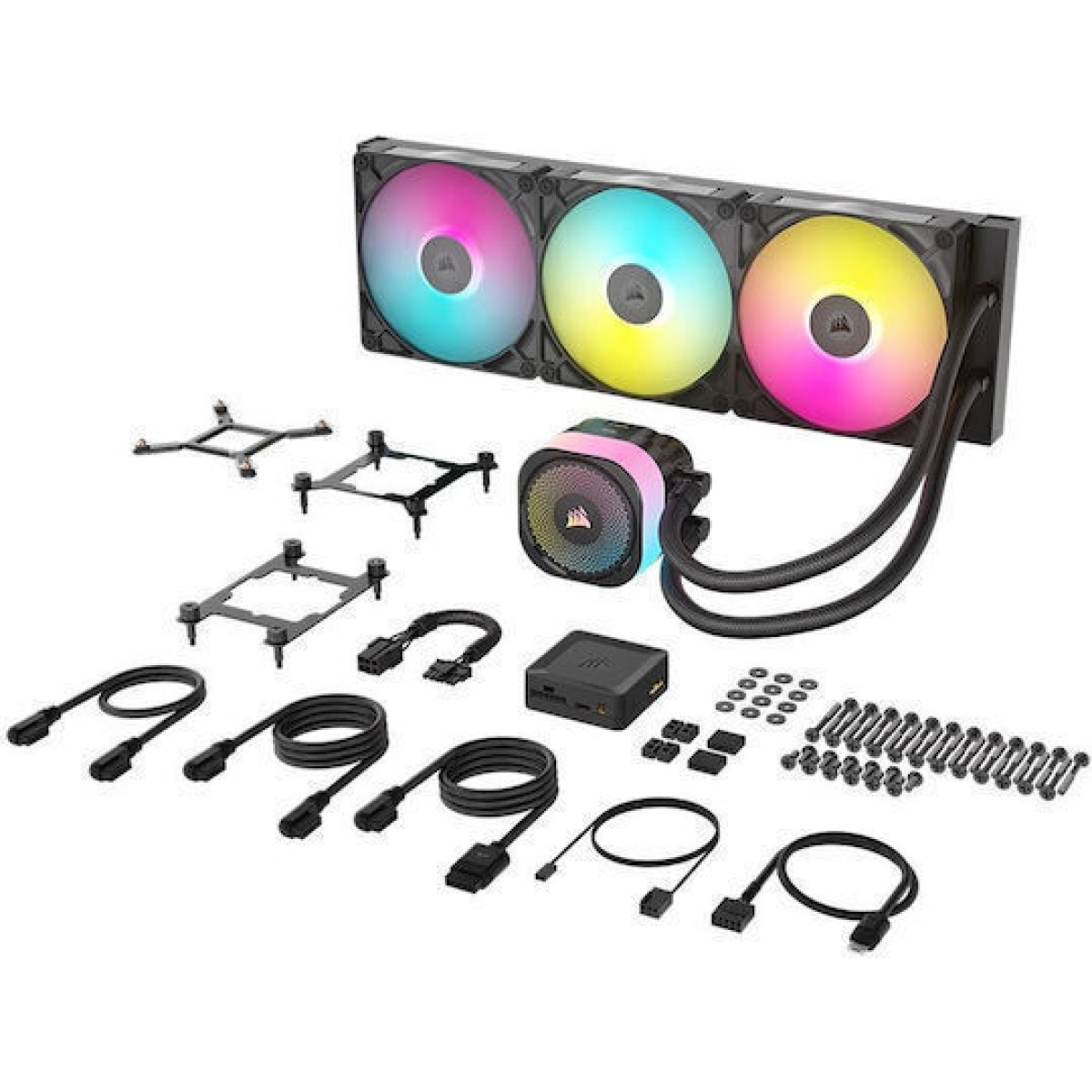 Corsair iCUE Link Titan 420 RX Υδρόψυξη Επεξεργαστή Τριπλού Ανεμιστήρα 140mm για Socket AM4/AM5/1700 με RGB Φωτισμό