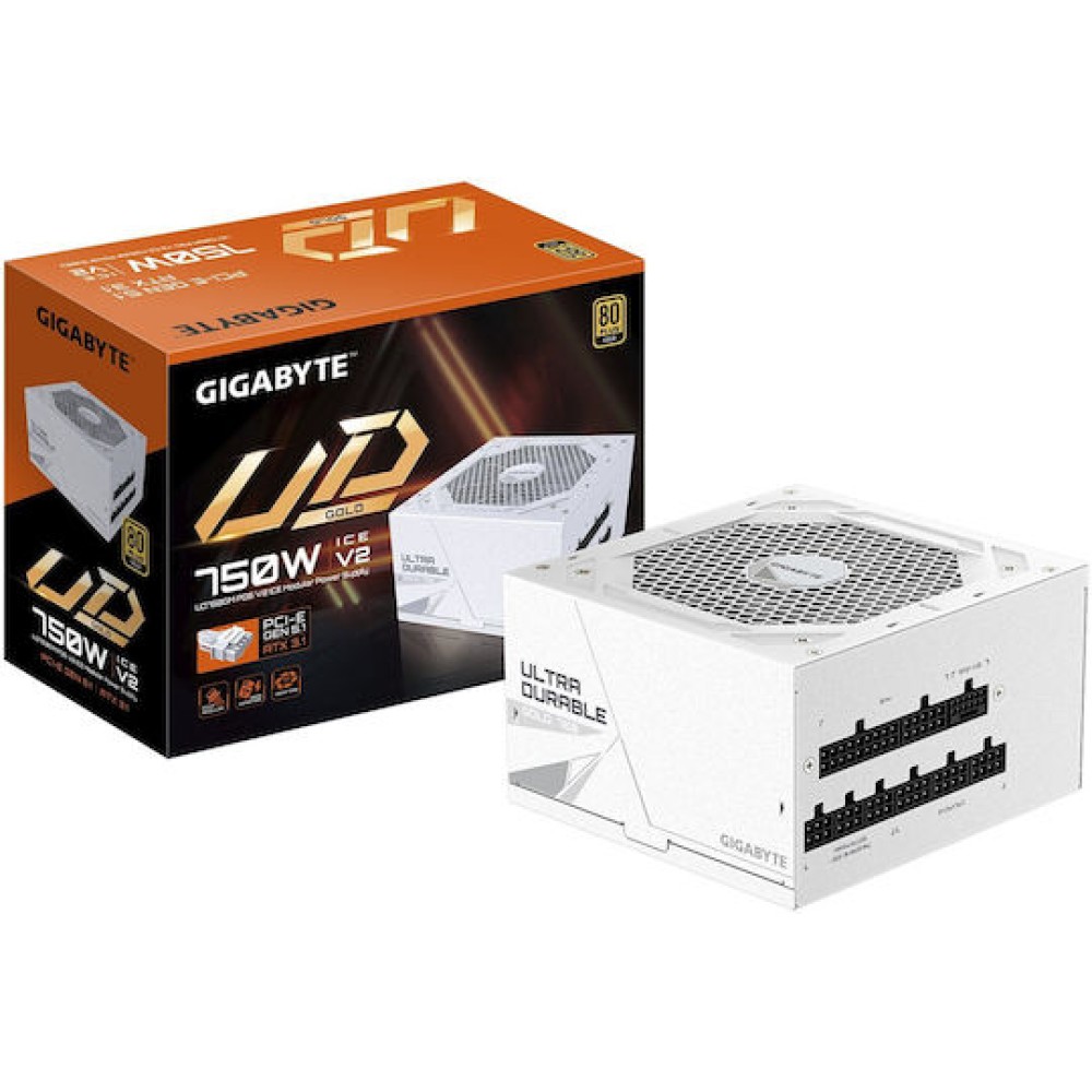 Gigabyte UD750GM rev. 2.0 750W Λευκό Τροφοδοτικό Υπολογιστή Full Modular 80 Plus Gold
