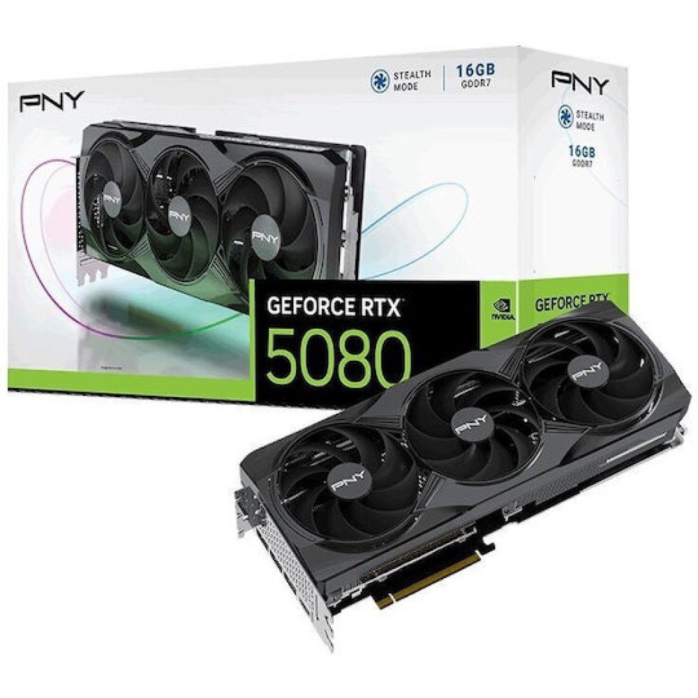 PNY GeForce RTX 5080 16GB GDDR7 Triple Fan Κάρτα Γραφικών