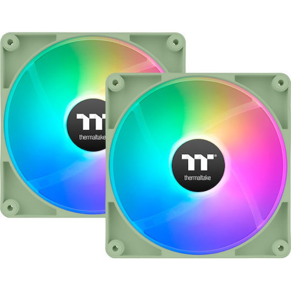 Thermaltake CT140 Reverse Case Fan με ARGB Φωτισμό και Σύνδεση 4-Pin PWM 2τμχ Matcha Green