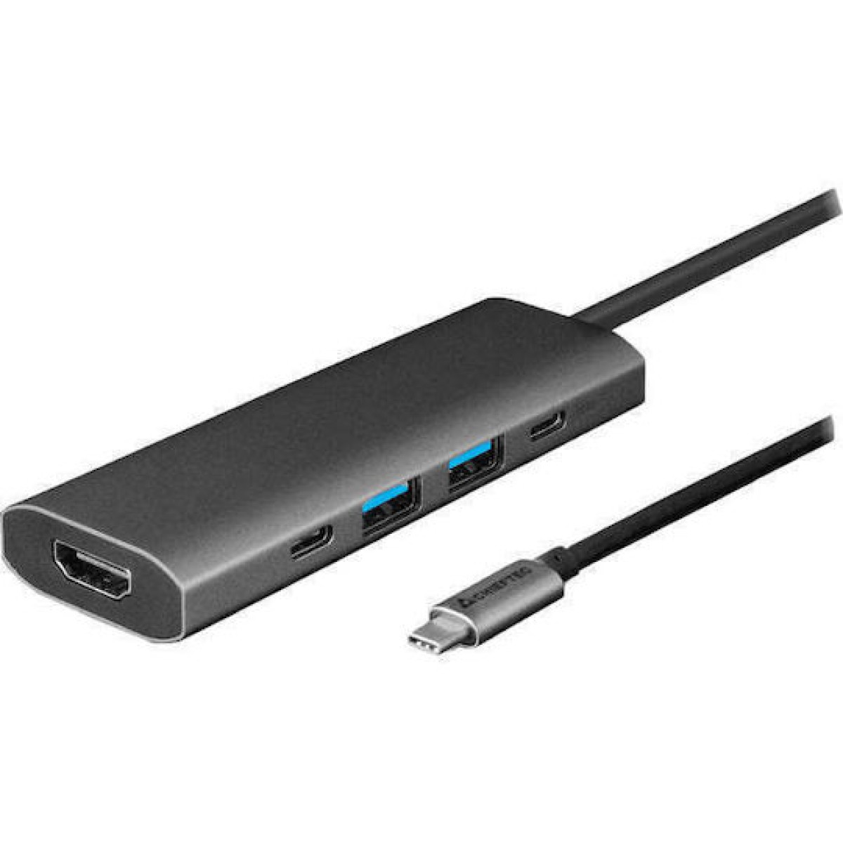 Chieftec USB-C Docking Station με HDMI 4K PD Γκρι (DSC-502)