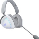 Asus ROG Delta II Ασύρματο Over Ear Gaming Headset με σύνδεση Bluetooth / USB Λευκό