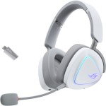 Asus ROG Delta II Ασύρματο Over Ear Gaming Headset με σύνδεση Bluetooth / USB Λευκό