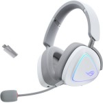 Asus ROG Delta II Ασύρματο Over Ear Gaming Headset με σύνδεση Bluetooth / USB Λευκό