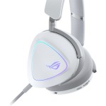 Asus ROG Delta II Ασύρματο Over Ear Gaming Headset με σύνδεση Bluetooth / USB Λευκό