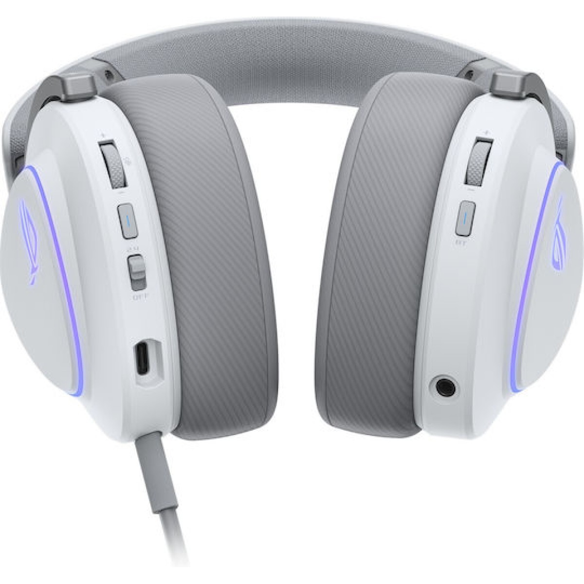 Asus ROG Delta II Ασύρματο Over Ear Gaming Headset με σύνδεση Bluetooth / USB Λευκό