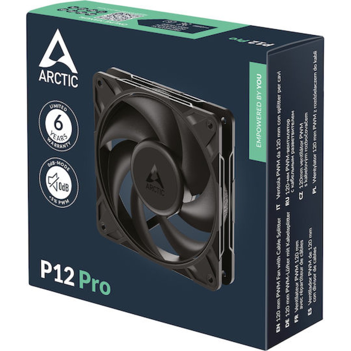 Arctic P12 Pro Case Fan 120mm με Χωρίς Led Φωτισμό και Σύνδεση 4-Pin PWM
