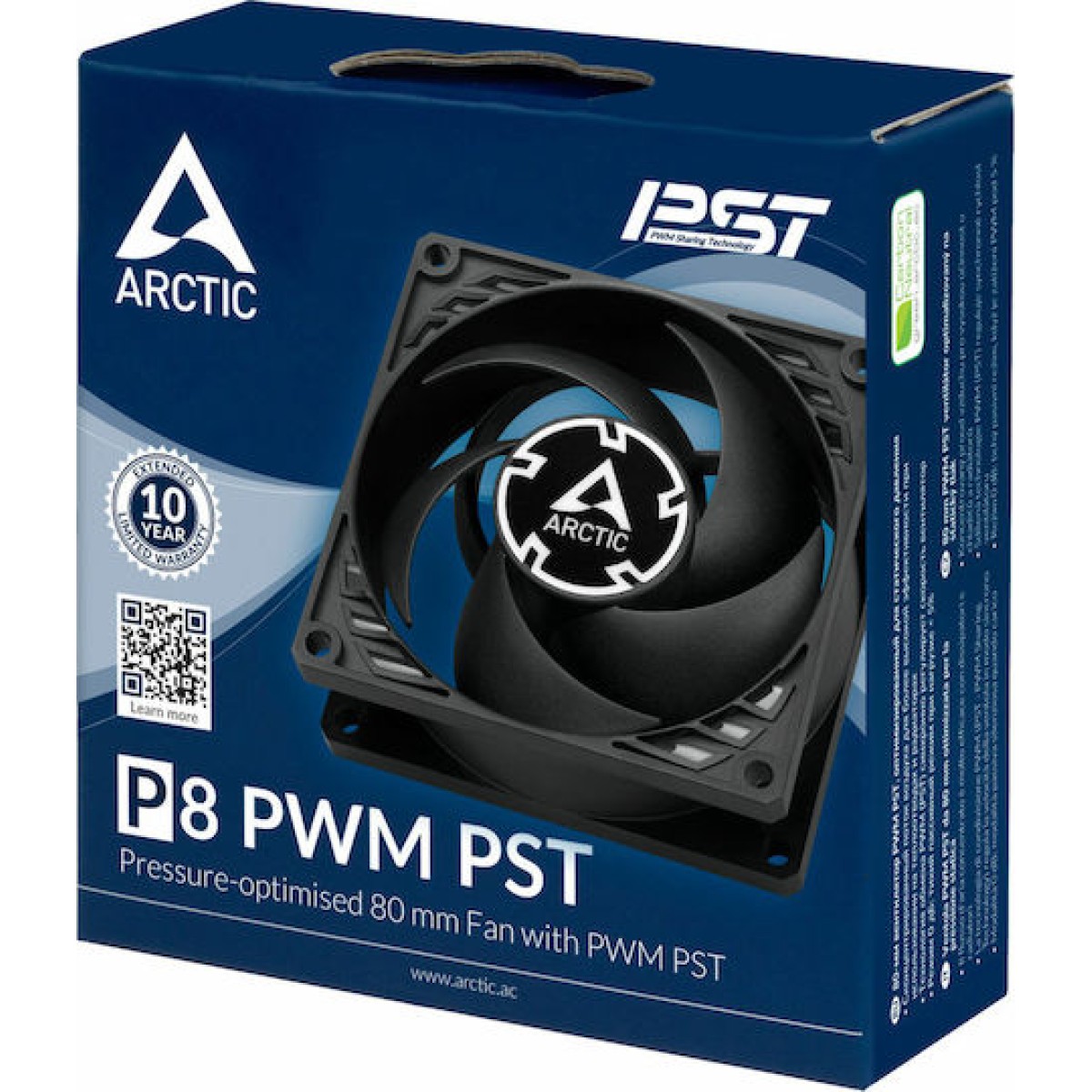 Arctic P8 PWM PST Case Fan 80mm με Σύνδεση 4-Pin / 4-Pin Molex