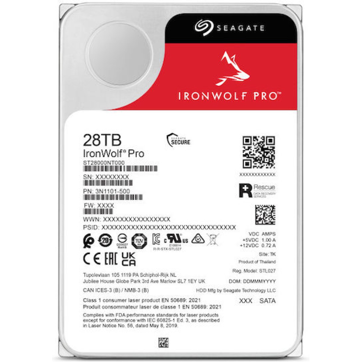 Seagate Ironwolf Pro 28TB HDD Σκληρός Δίσκος 3.5\
