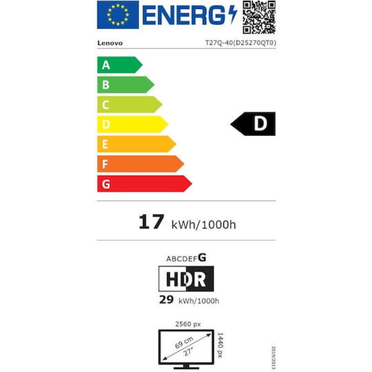 Lenovo 64A6GAT6EU Monitor 27\