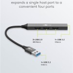 Goobay USB 3.2 Hub 4 Θυρών με σύνδεση USB-A Γκρι