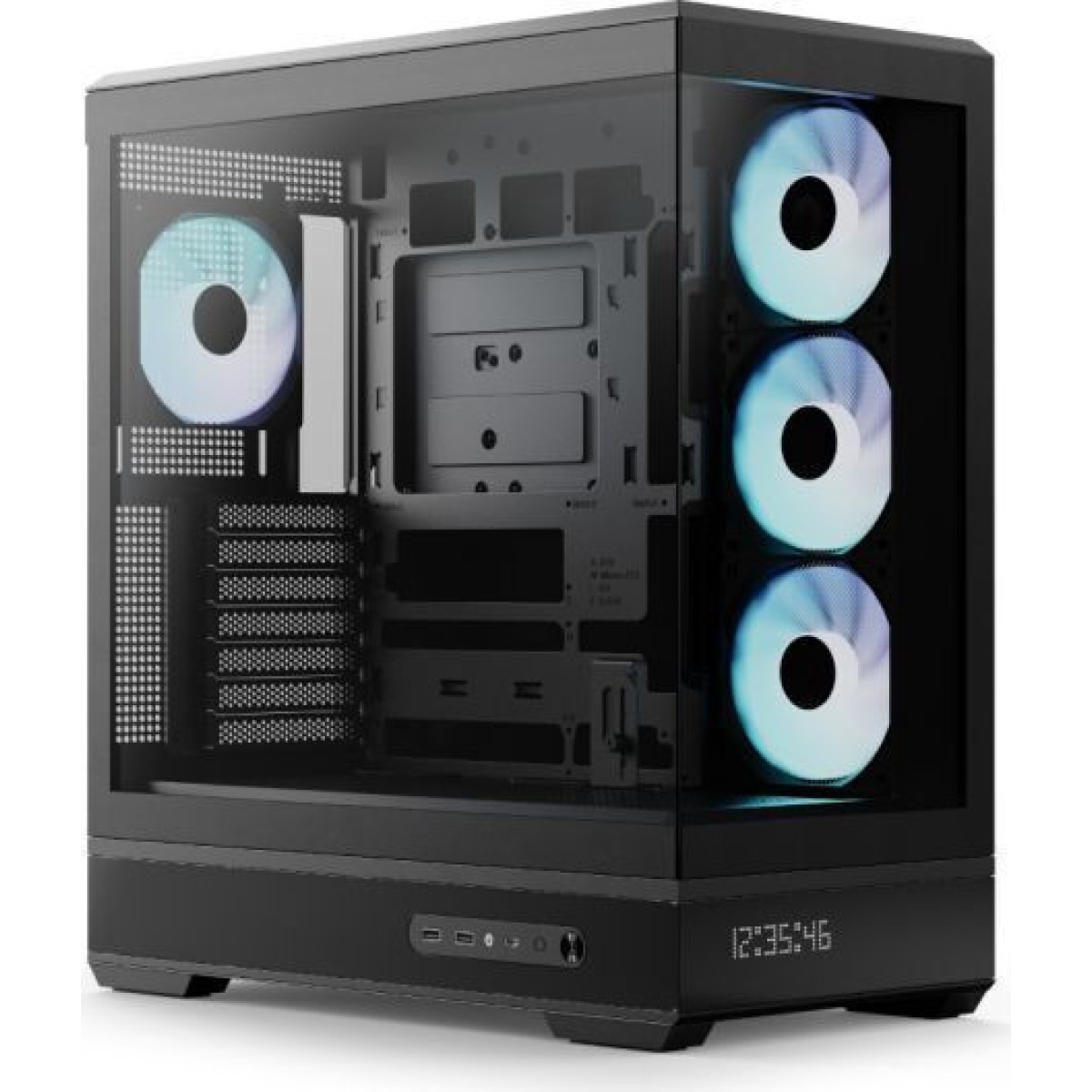 Aerocool P500B-Digi Gaming Midi Tower Κουτί Υπολογιστή με ARGB Φωτισμό Μαύρο