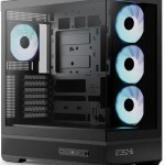 Aerocool P500B-Digi Gaming Midi Tower Κουτί Υπολογιστή με ARGB Φωτισμό Μαύρο