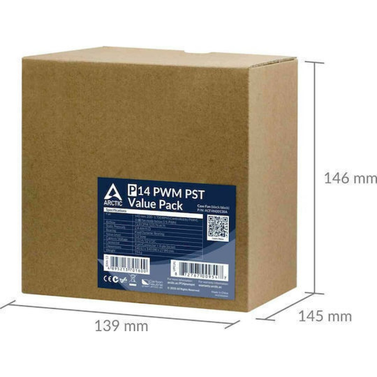 Arctic P14 Pro PST Case Fan 140mm 5τμχ
