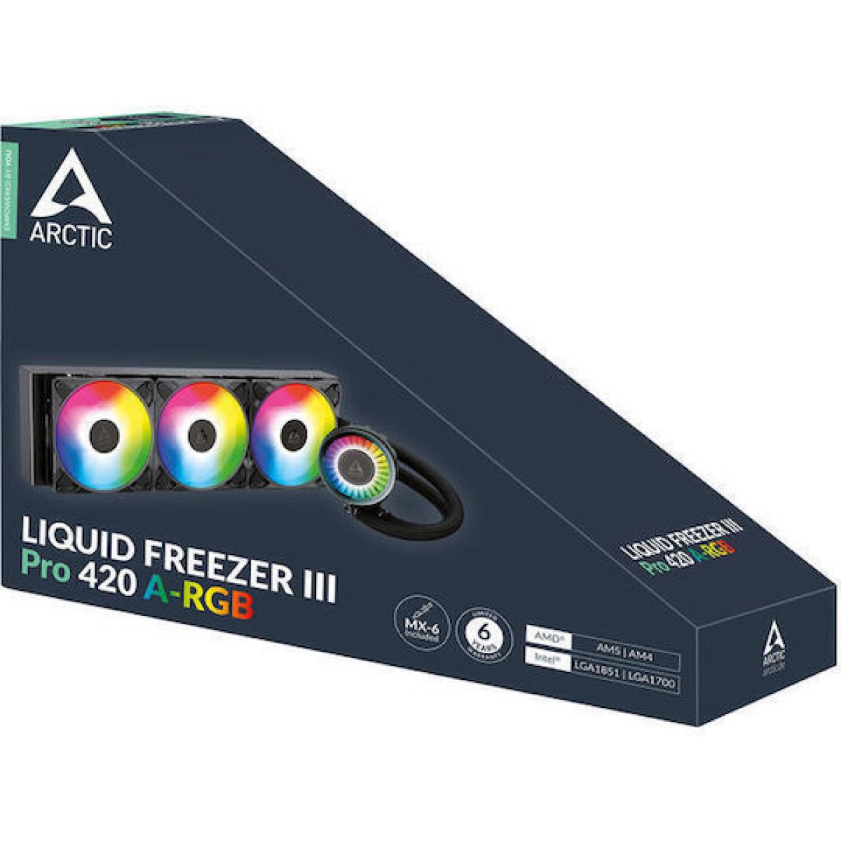 Arctic Liquid Freezer III Pro 420 Υδρόψυξη Επεξεργαστή Τριπλού Ανεμιστήρα 140mm για Socket AM4/AM5/1700 με ARGB Φωτισμό