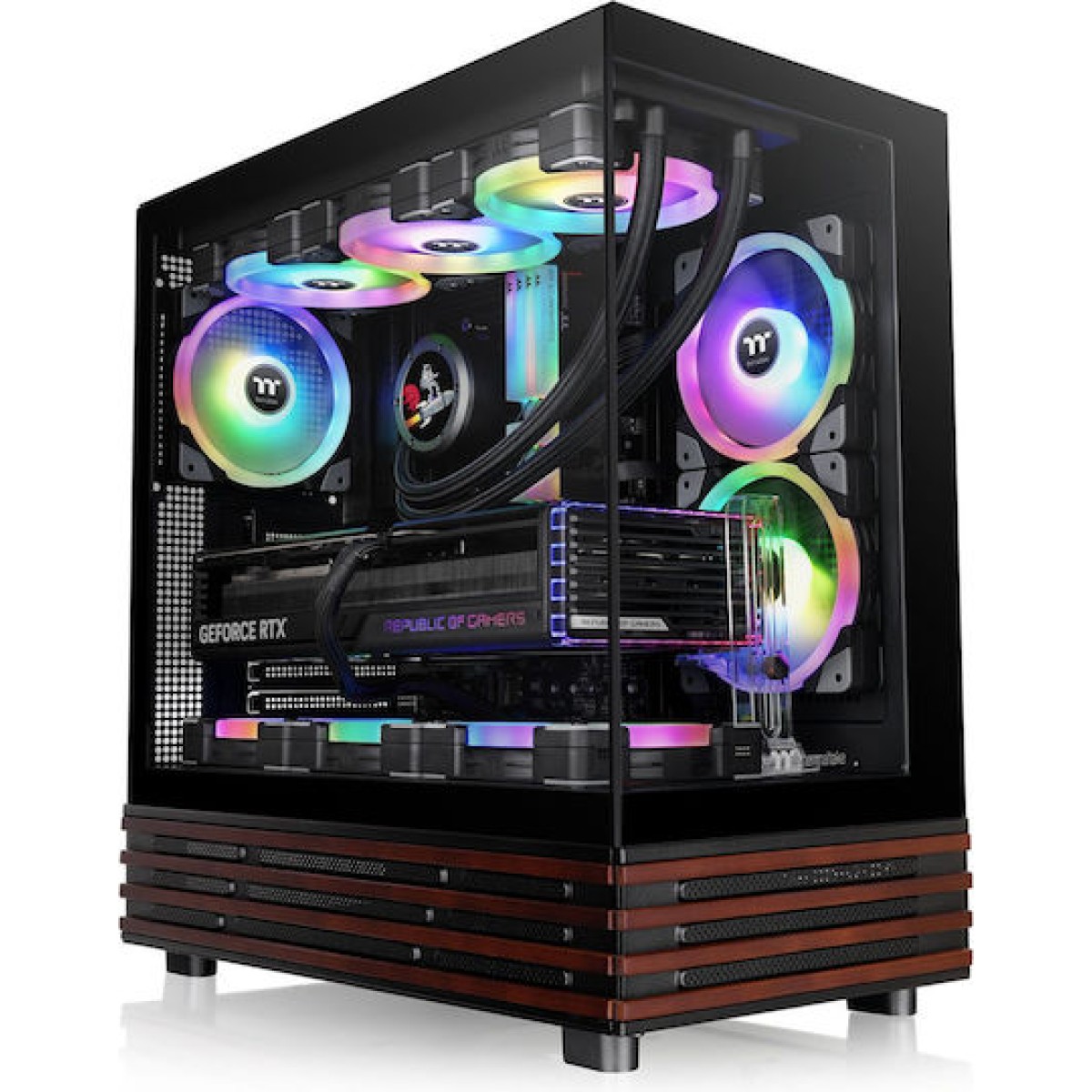 Thermaltake View 270 Plus WS ARGB Gaming Midi Tower Κουτί Υπολογιστή με Πλαϊνό Παράθυρο Μαύρο
