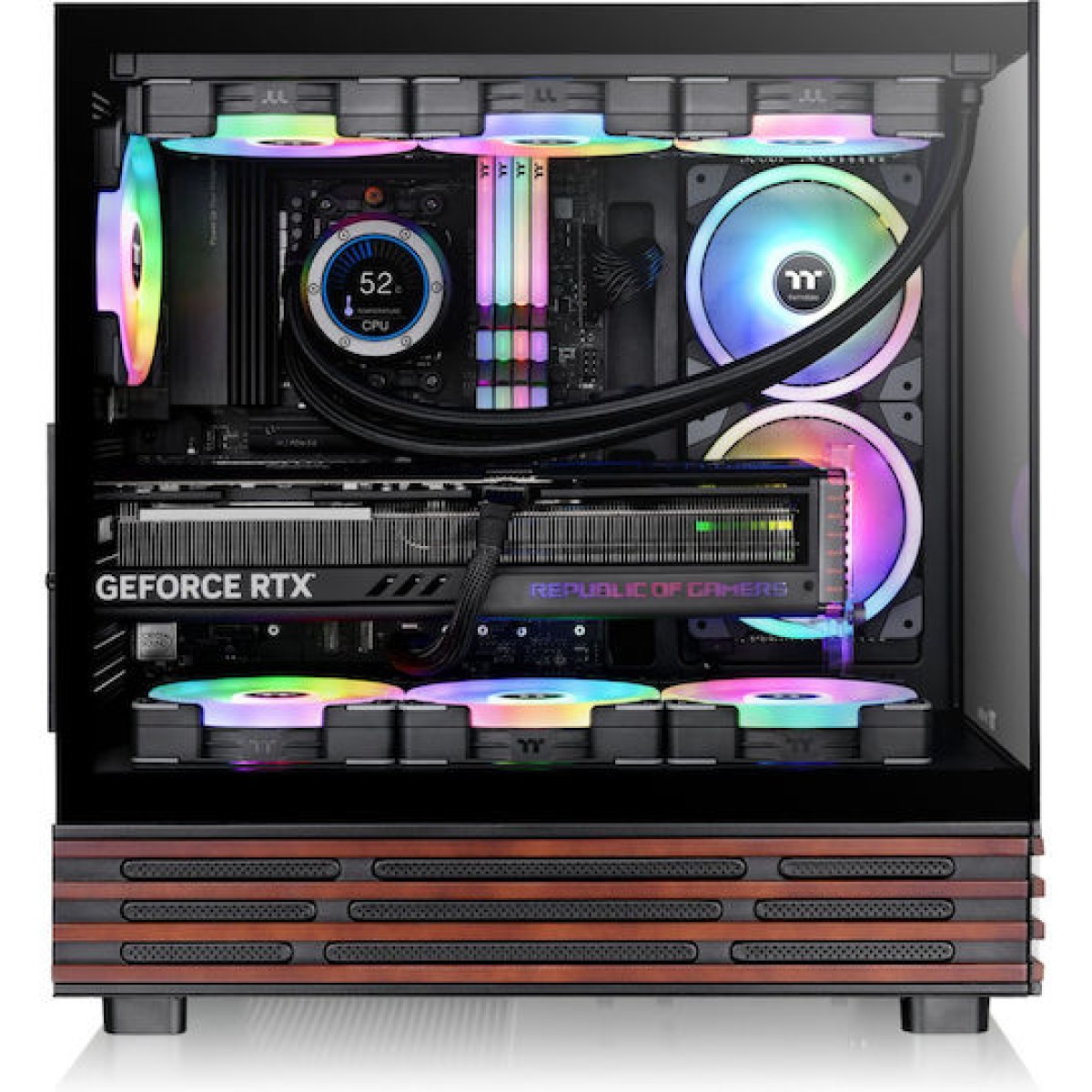 Thermaltake View 270 Plus WS ARGB Gaming Midi Tower Κουτί Υπολογιστή με Πλαϊνό Παράθυρο Μαύρο